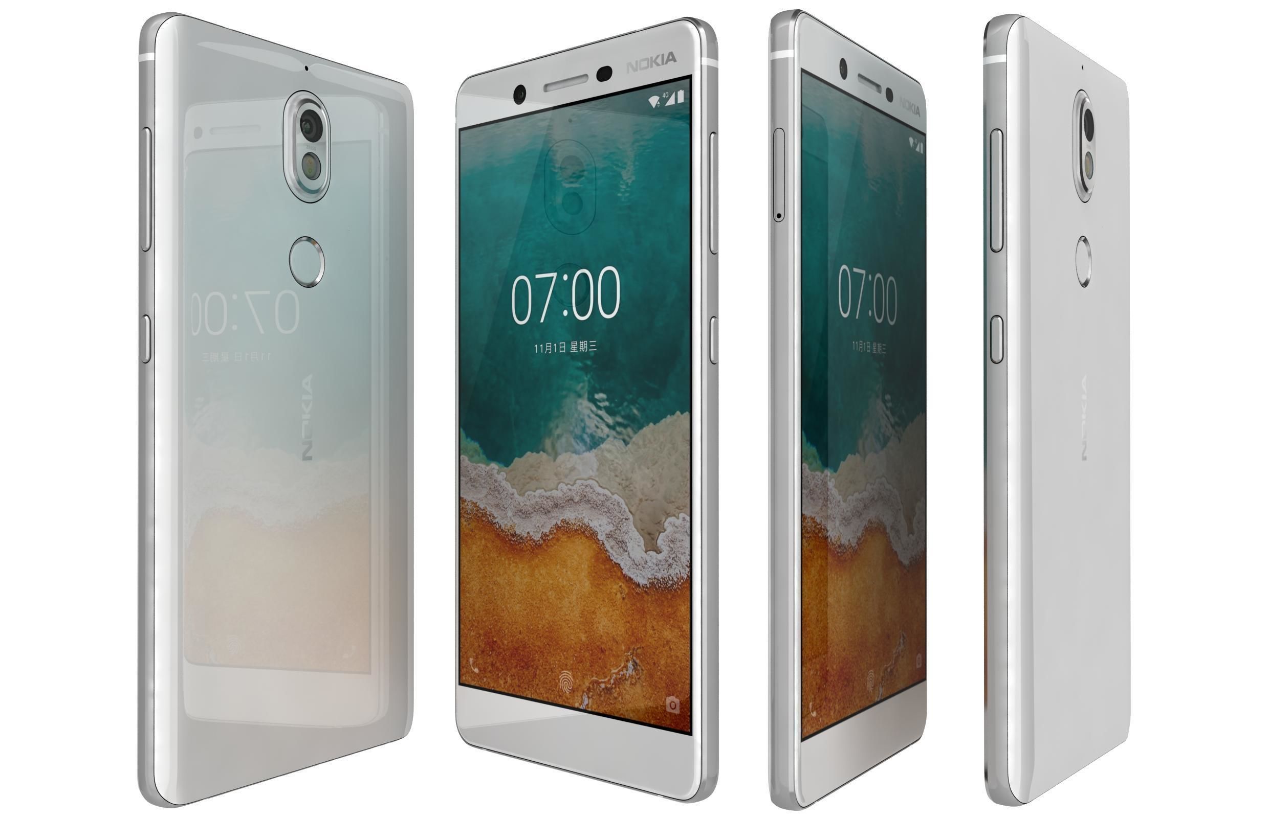 Nokia 7 Black And White 3D model_4