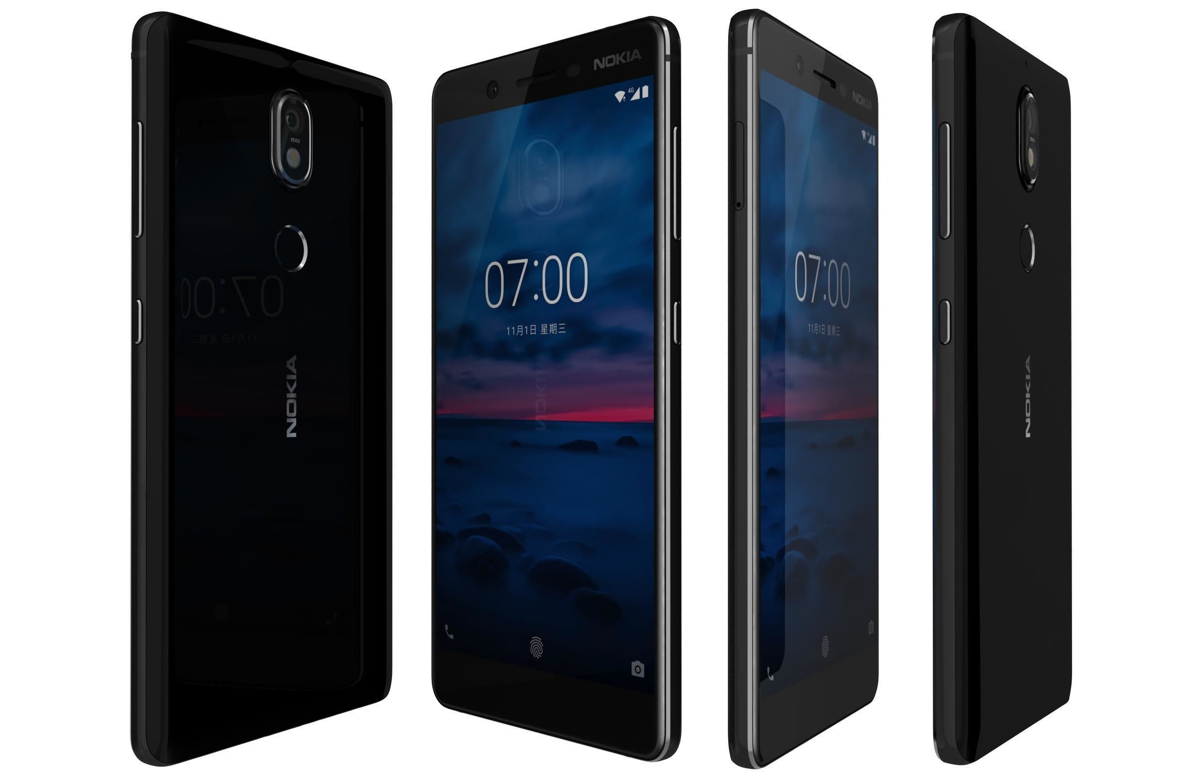 Nokia 7 Black And White 3D model_3