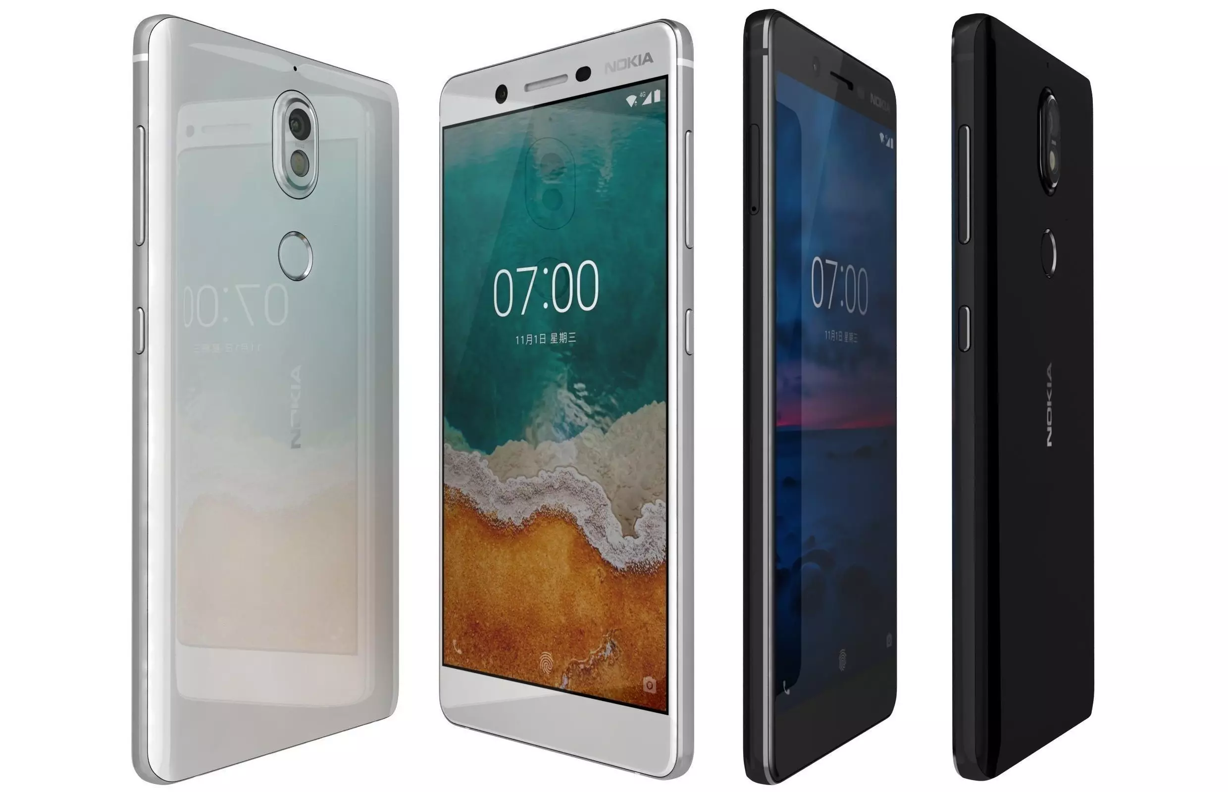 Nokia 7 Black And White 3D model_0