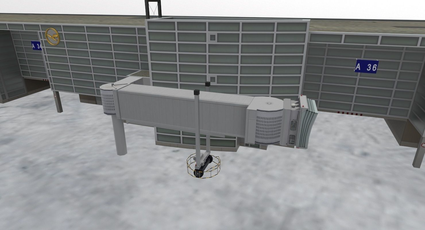 EDDF Terminal 1A2 1 Low-poly 3D model_3