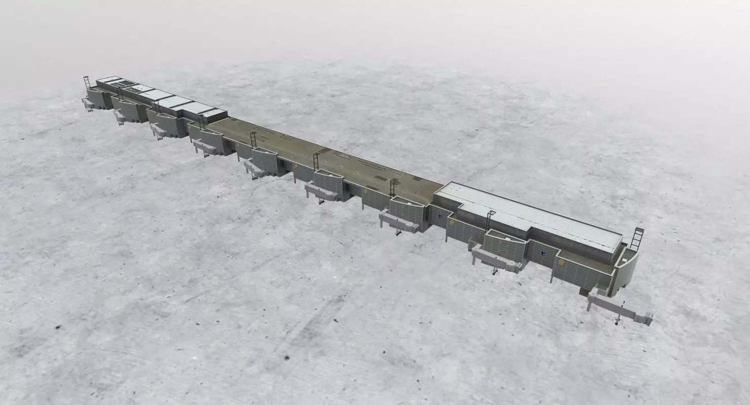 EDDF Terminal 1A2 1 Low-poly 3D model_0