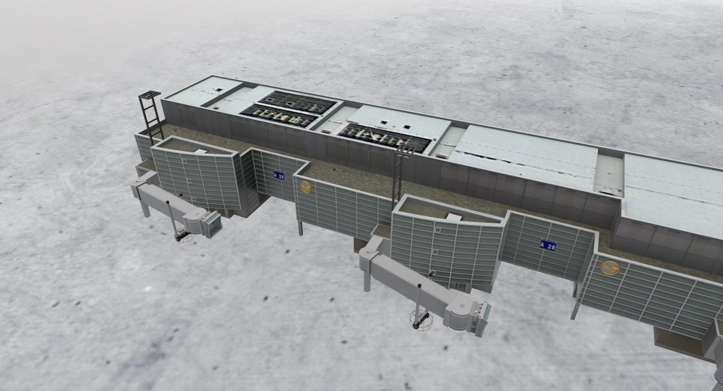 EDDF Terminal 1A2 1 Low-poly 3D model_8
