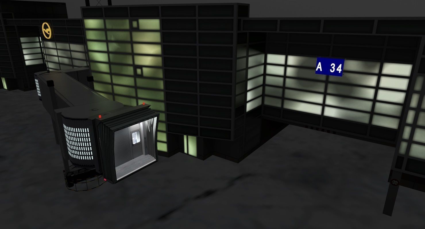 EDDF Terminal 1A2 1 Low-poly 3D model_10