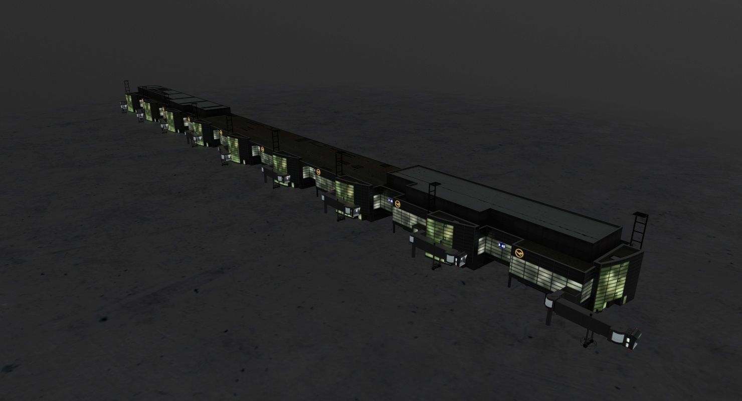 EDDF Terminal 1A2 1 Low-poly 3D model_9