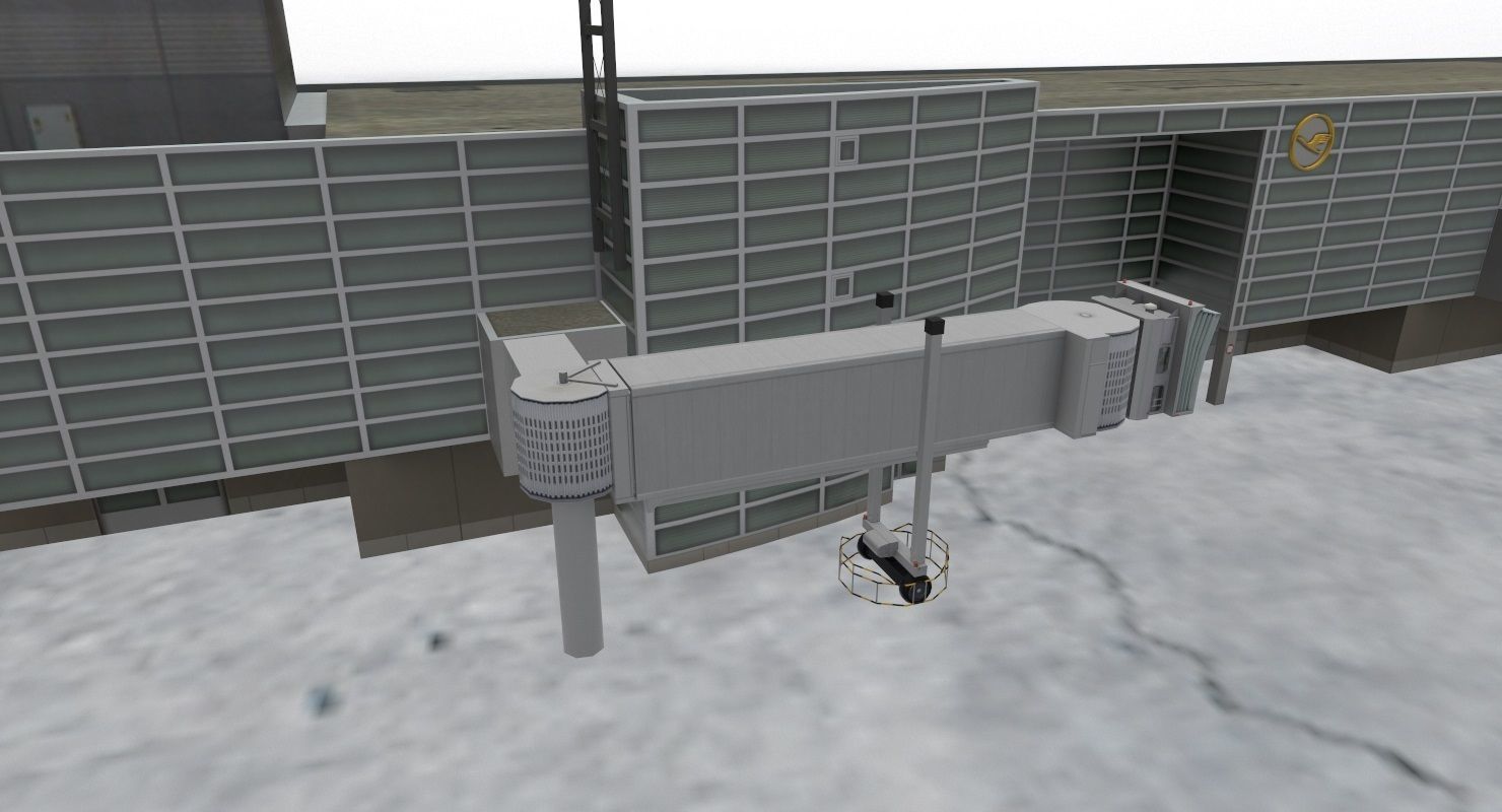 EDDF Terminal 1A2 1 Low-poly 3D model_7
