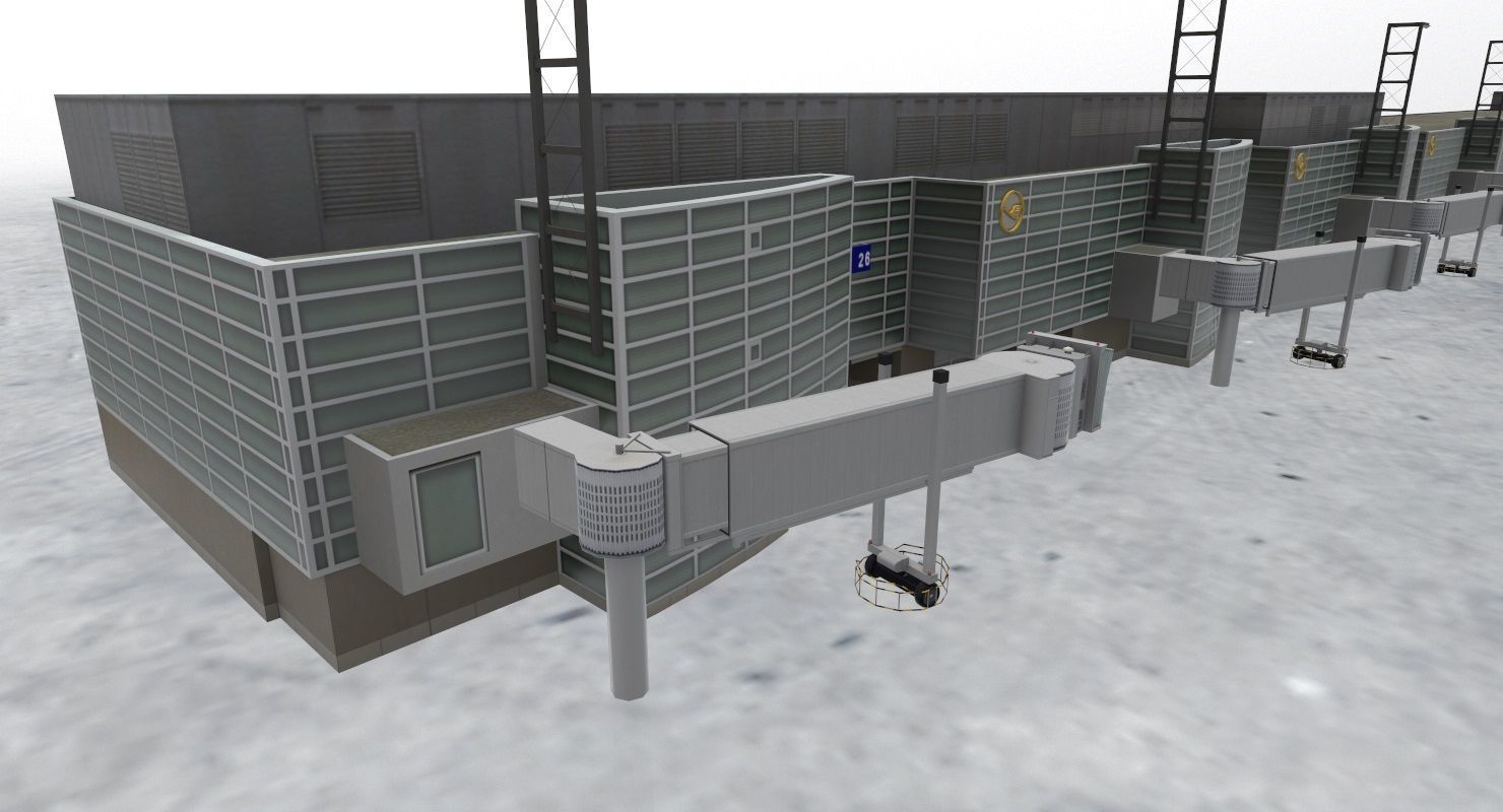 EDDF Terminal 1A2 1 Low-poly 3D model_6