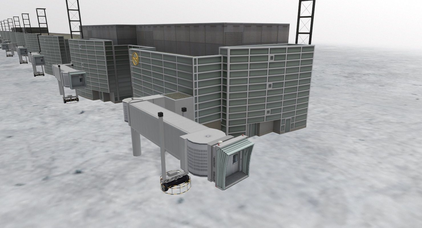 EDDF Terminal 1A2 1 Low-poly 3D model_5