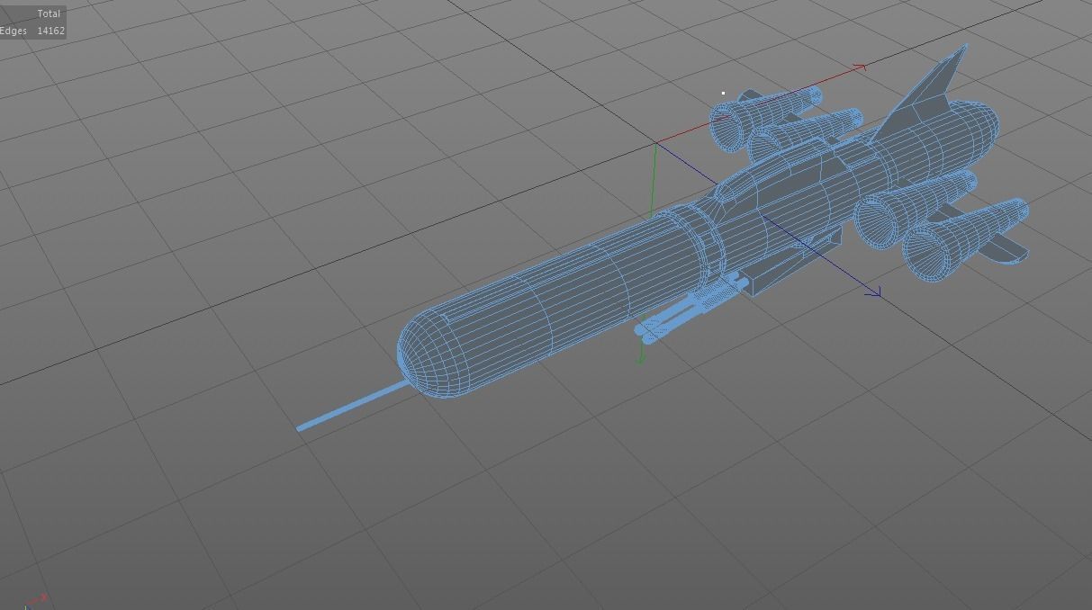 Submarine War Vehicle Low-poly 3D model_1