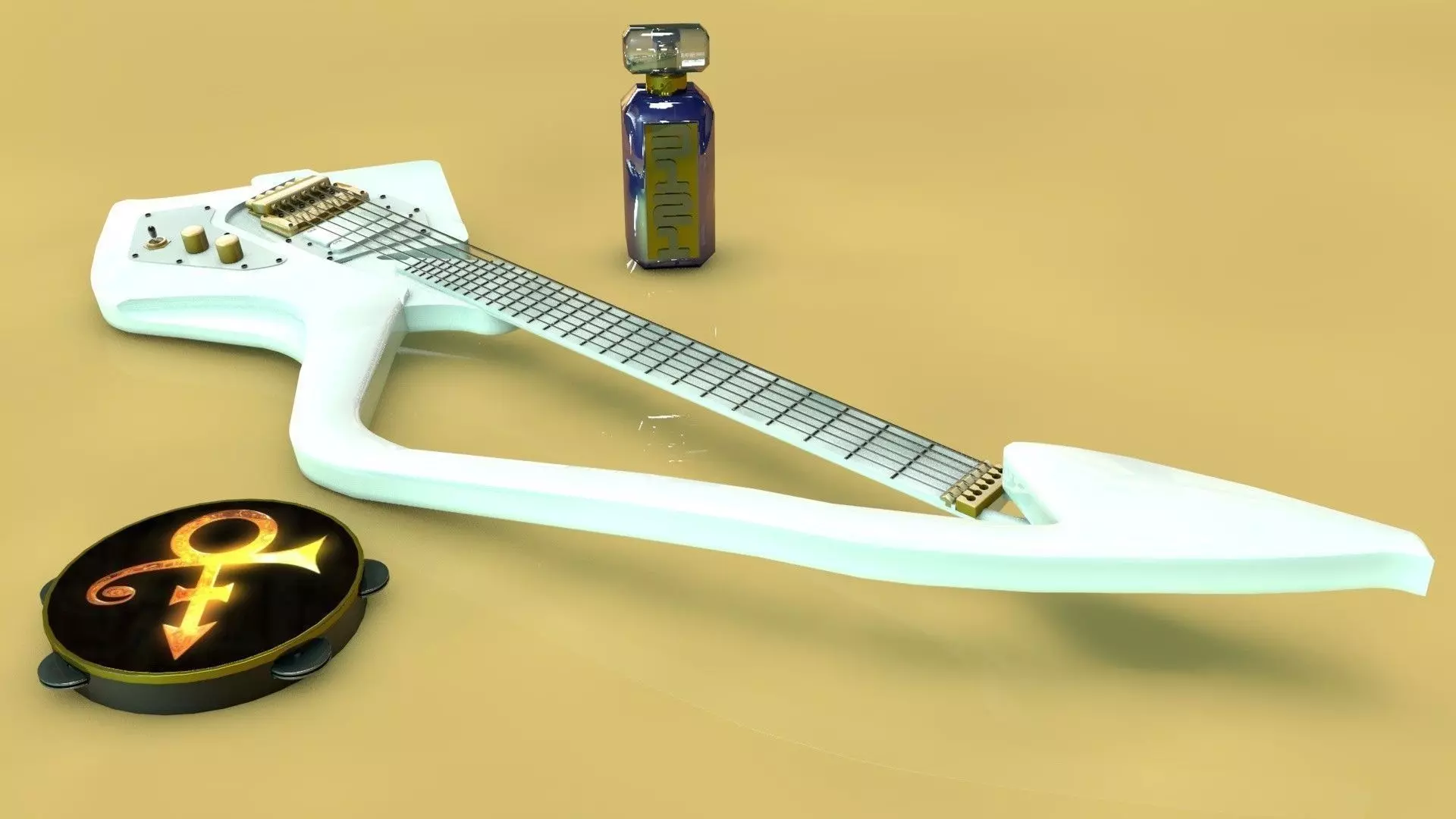 Prince C model Guitar 3D model