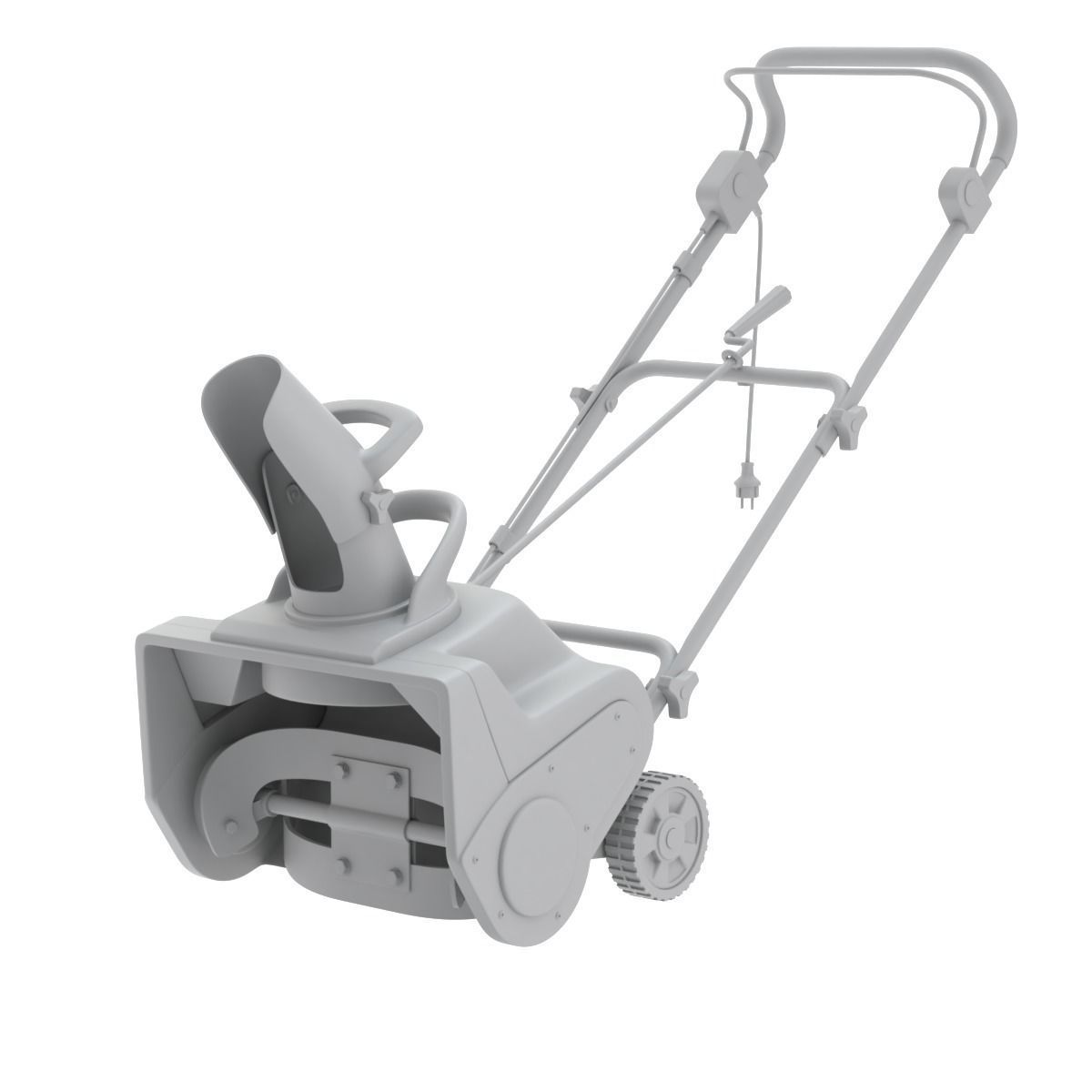 Electric Snow Blower 3D model_10