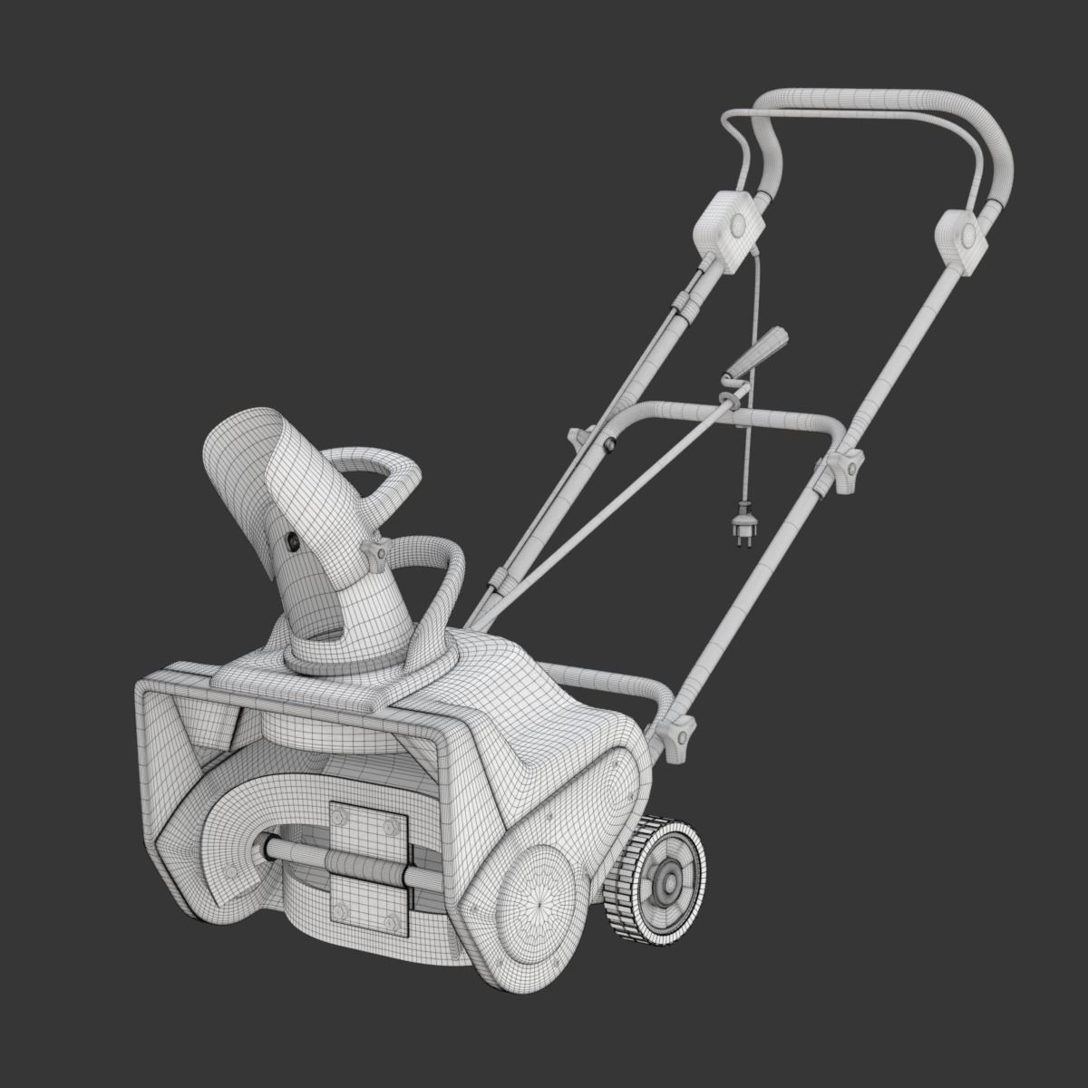 Electric Snow Blower 3D model_26