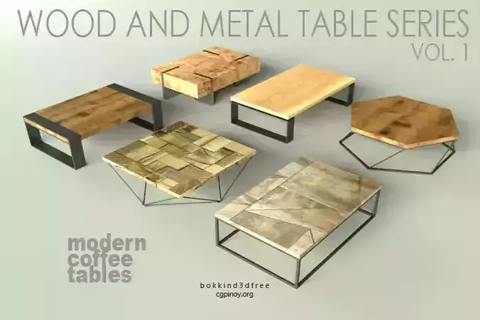 Wood and metal table series vol 1