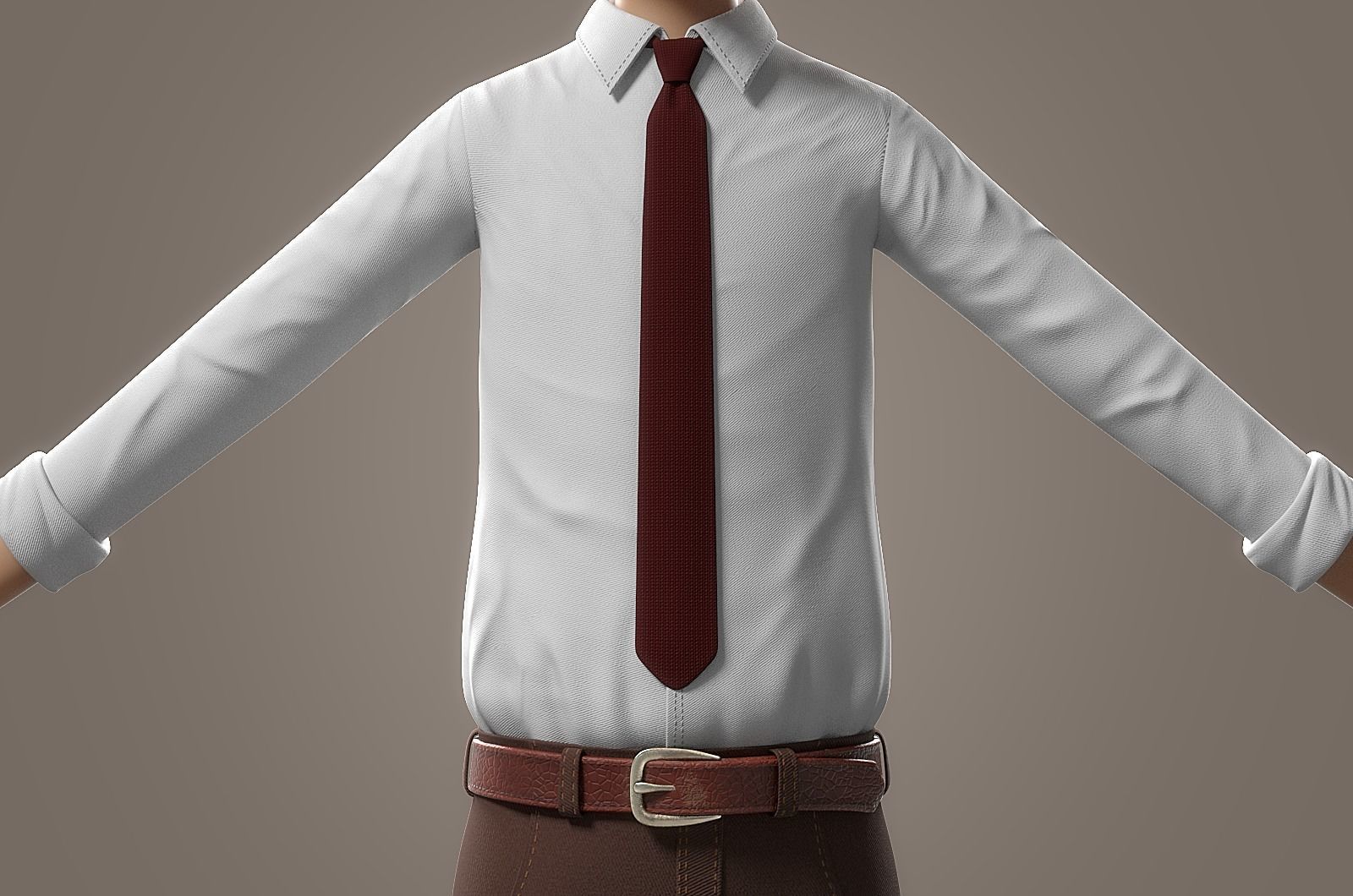 Cartoon Old Man No Rig 3D model_11