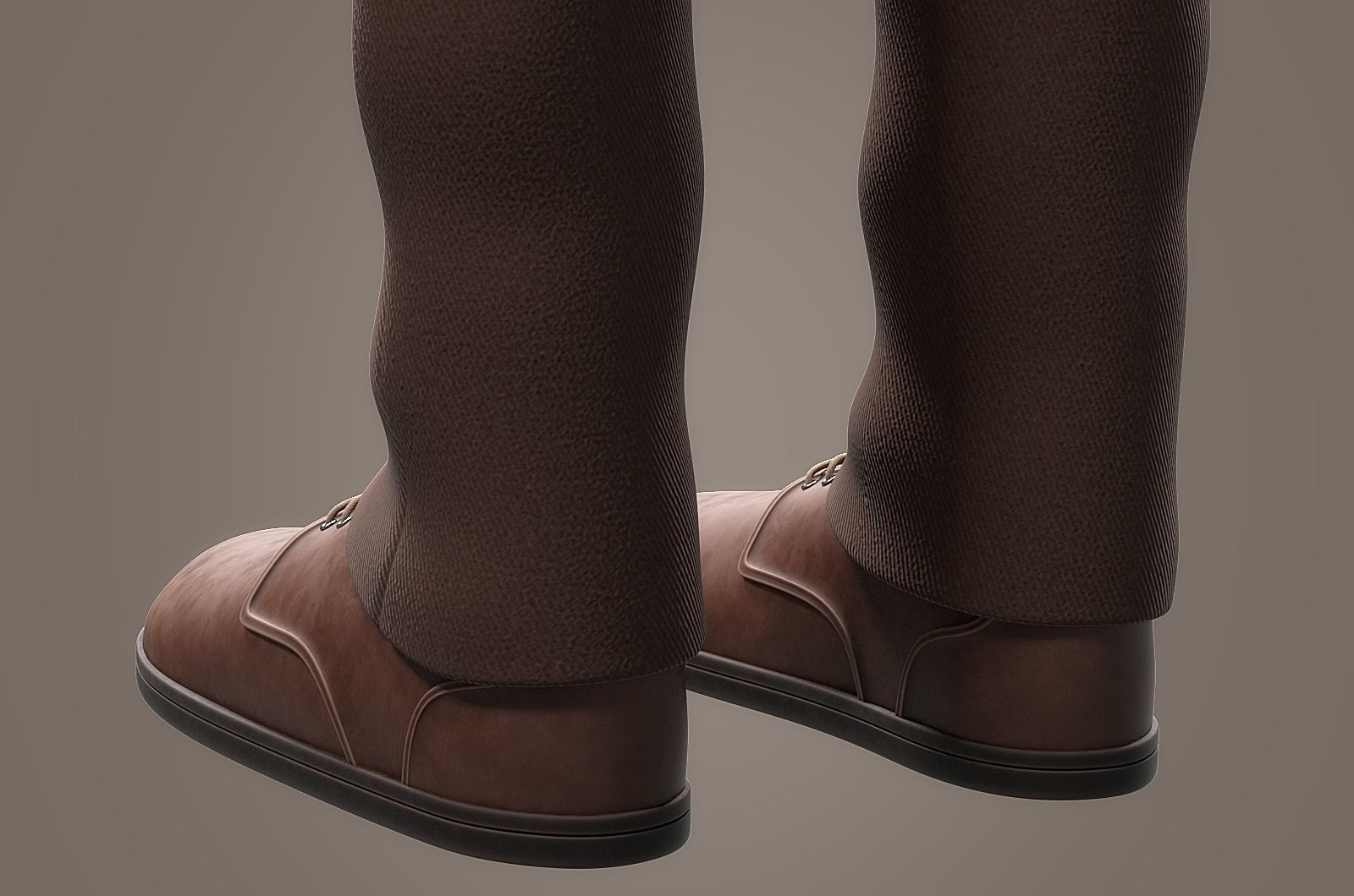 Cartoon Old Man No Rig 3D model_25