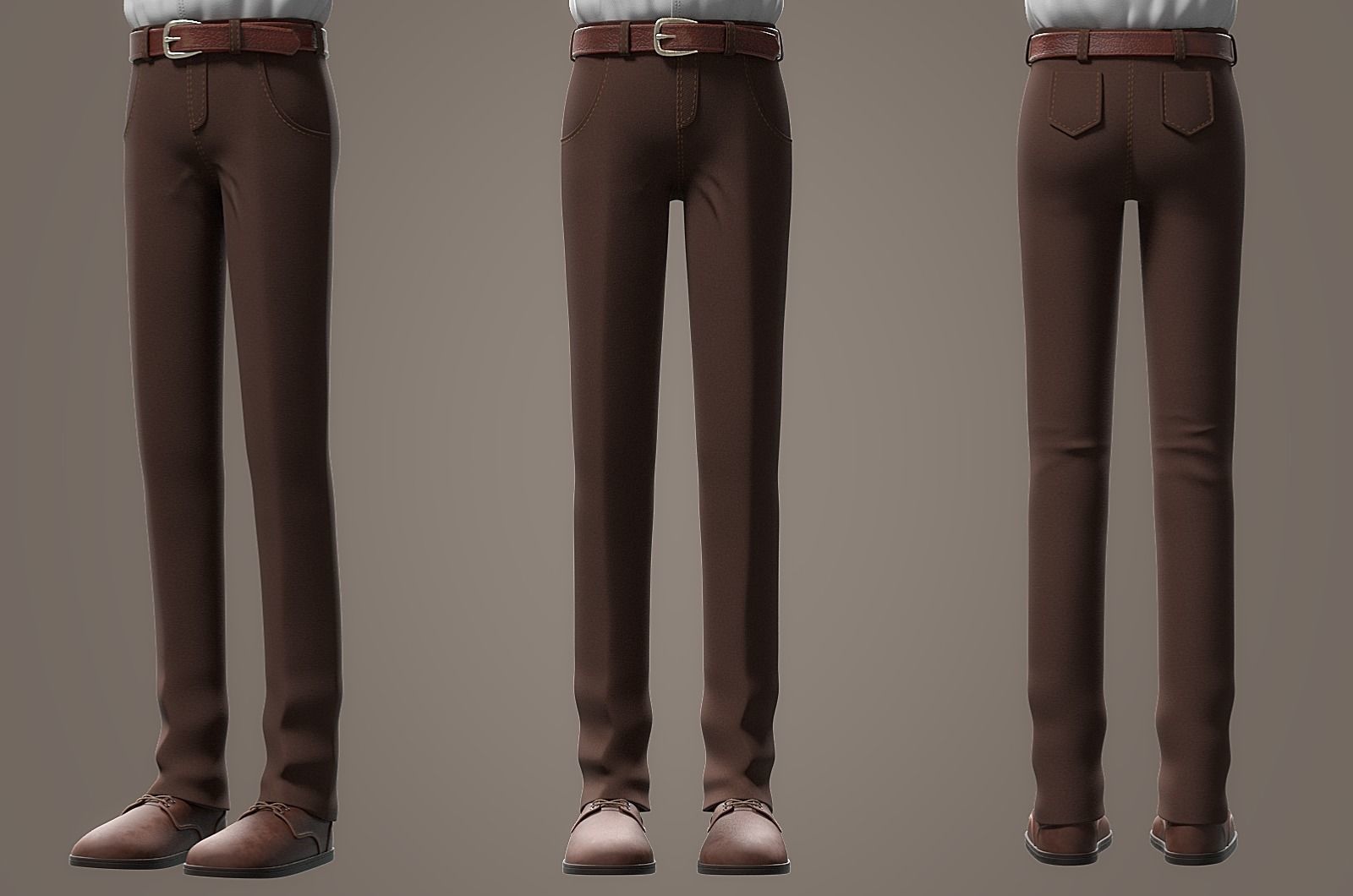 Cartoon Old Man No Rig 3D model_23