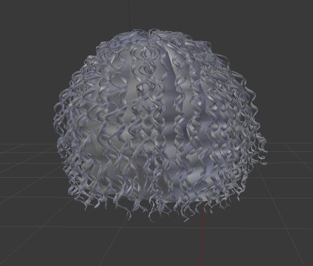 Female hair style rigged 3D model Low-poly 3D model_4