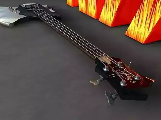 Cort Gene Simmons Axe Bass 3D model