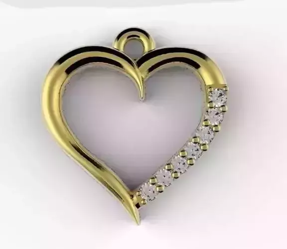 Heart with gemstones