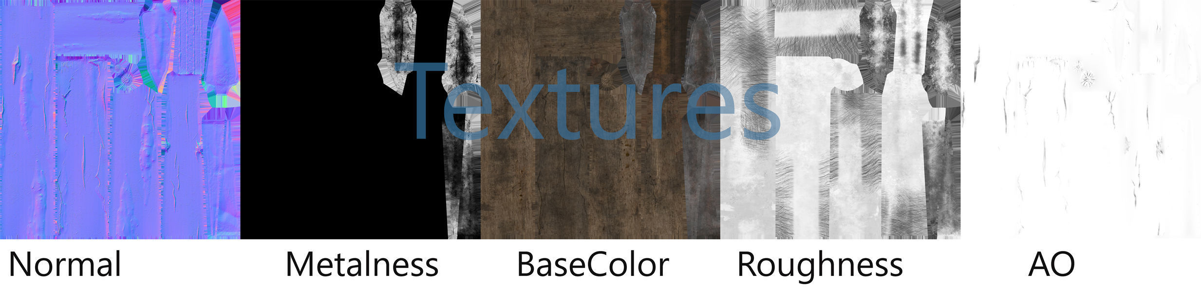 Spear wooden barrel Low-poly 3D model_6