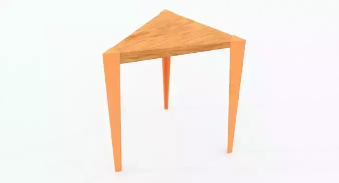 Modern Minimalistic Stool Low-poly 3D model