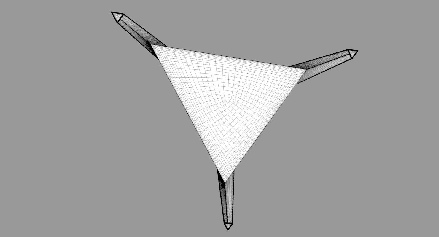 Modern Minimalistic Stool Low-poly 3D model_8