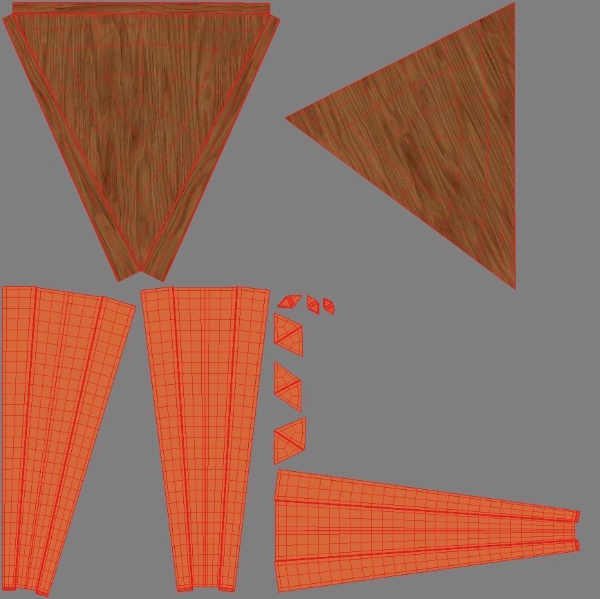 Modern Minimalistic Stool Low-poly 3D model_10