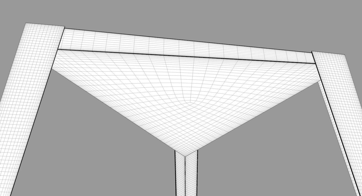 Modern Minimalistic Stool Low-poly 3D model_11