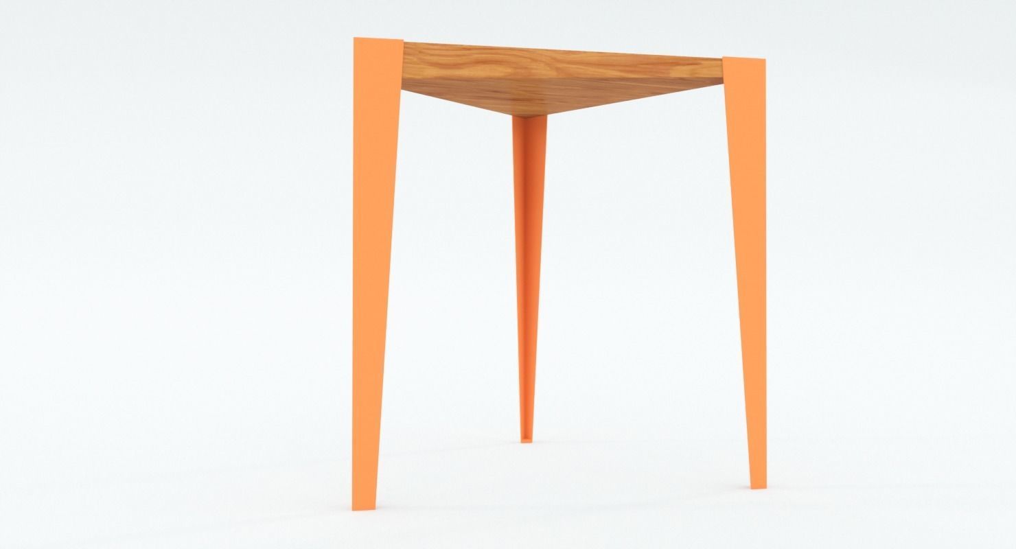 Modern Minimalistic Stool Low-poly 3D model_2