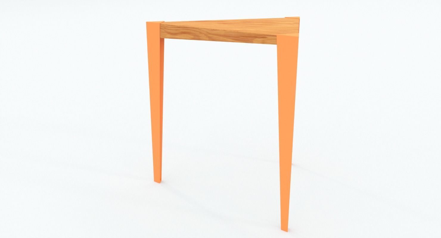 Modern Minimalistic Stool Low-poly 3D model_3