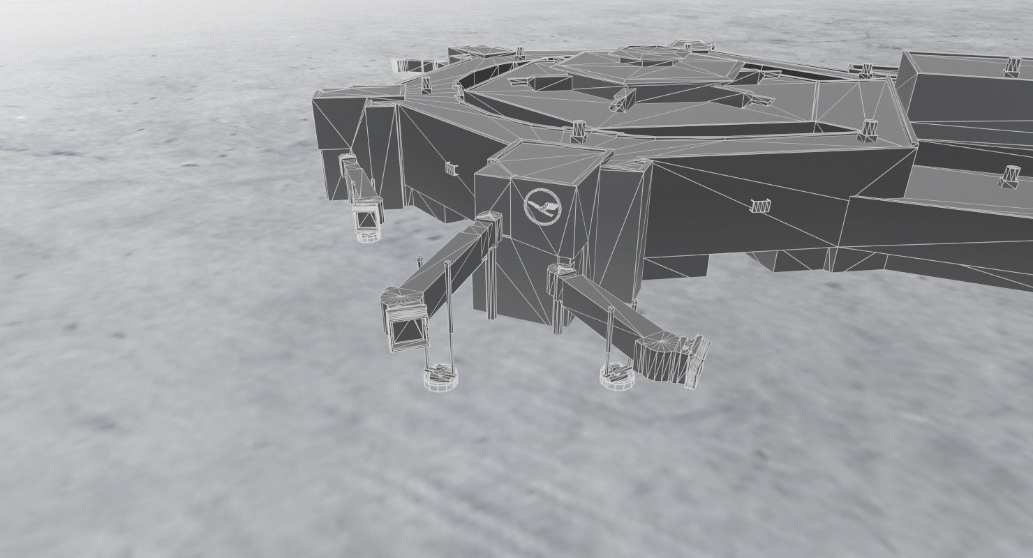 EDDF Terminal 1B Low-poly 3D model_20