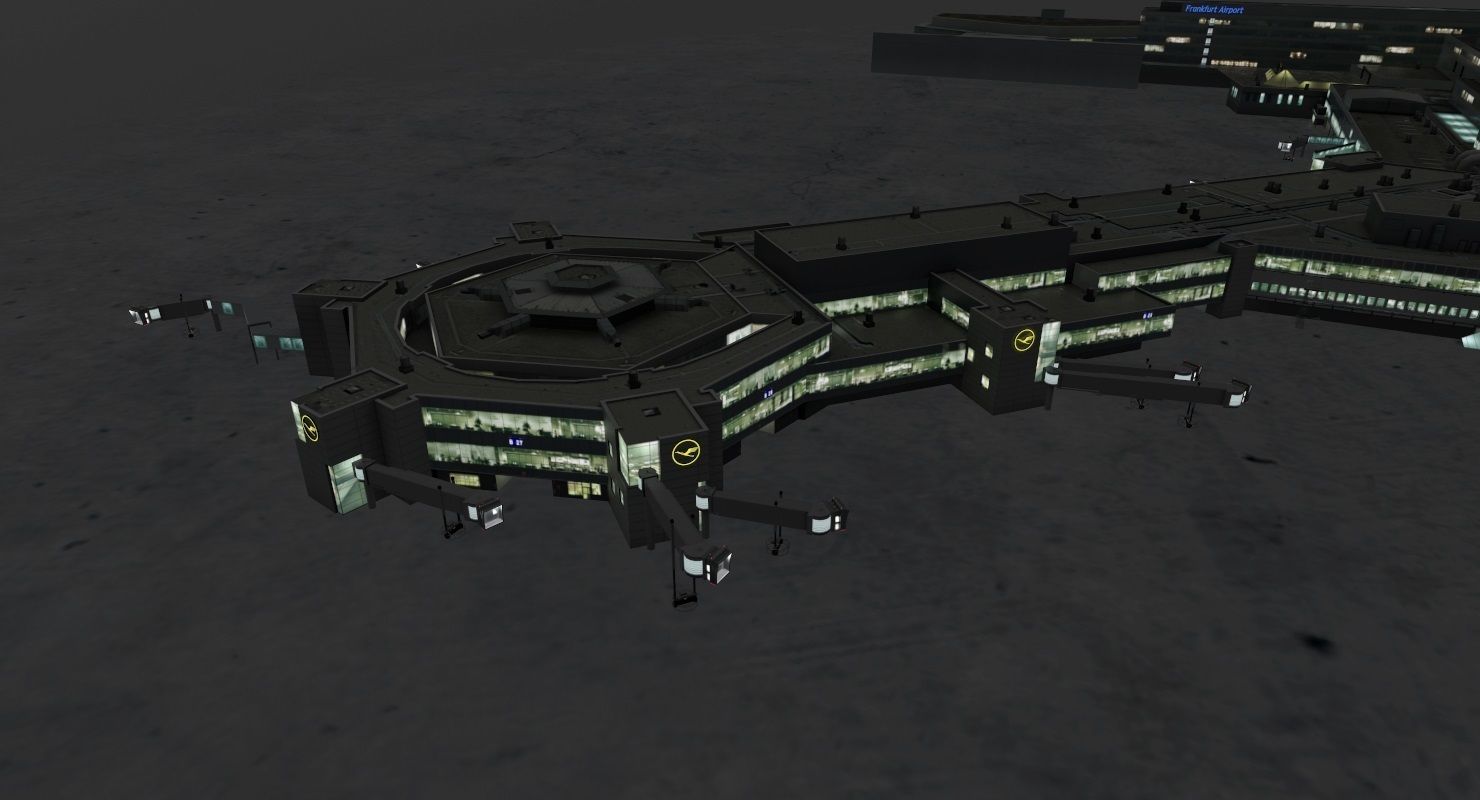 EDDF Terminal 1B Low-poly 3D model_16