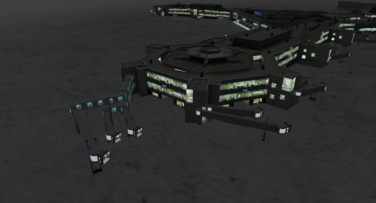 EDDF Terminal 1B Low-poly 3D model_17