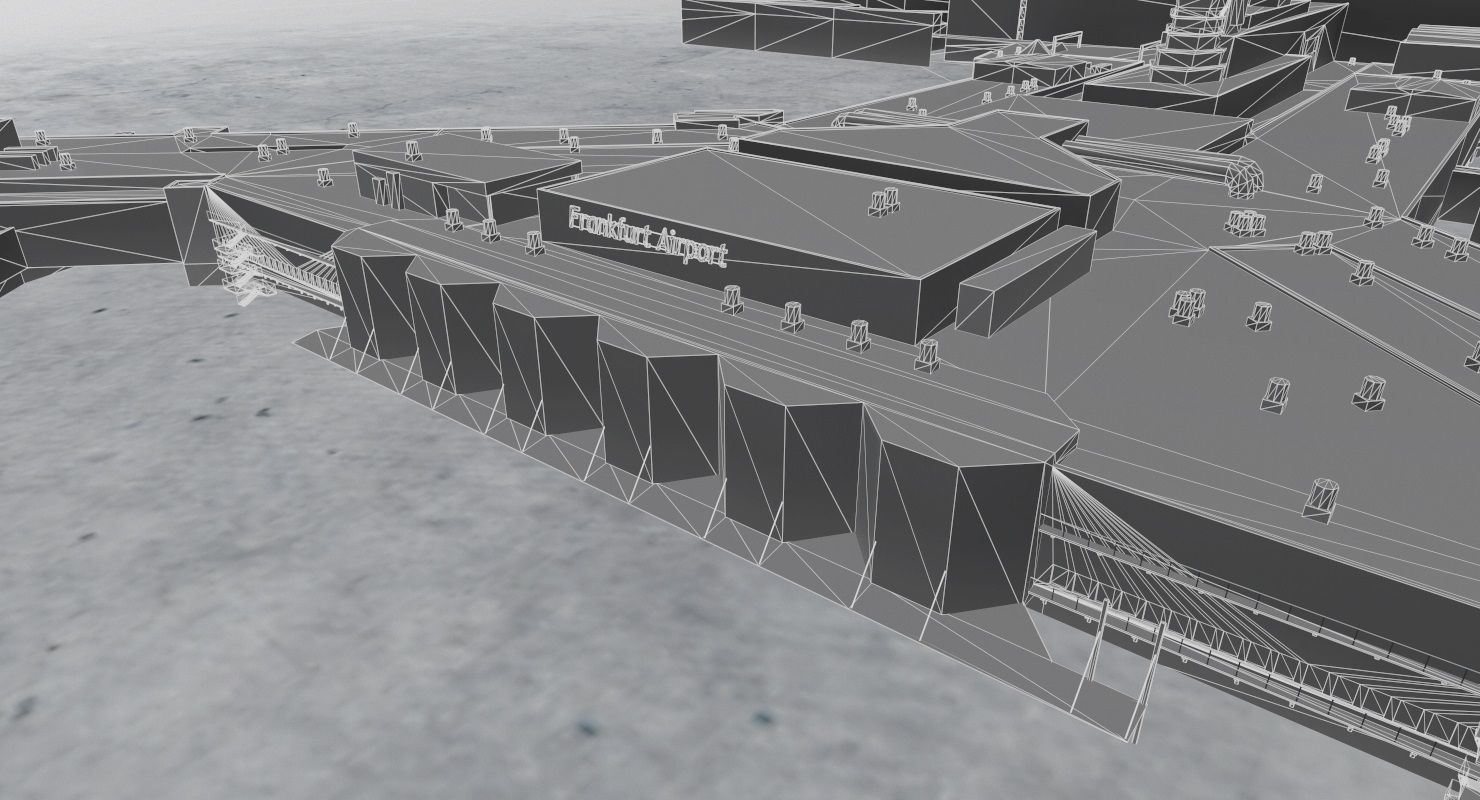 EDDF Terminal 1B Low-poly 3D model_22