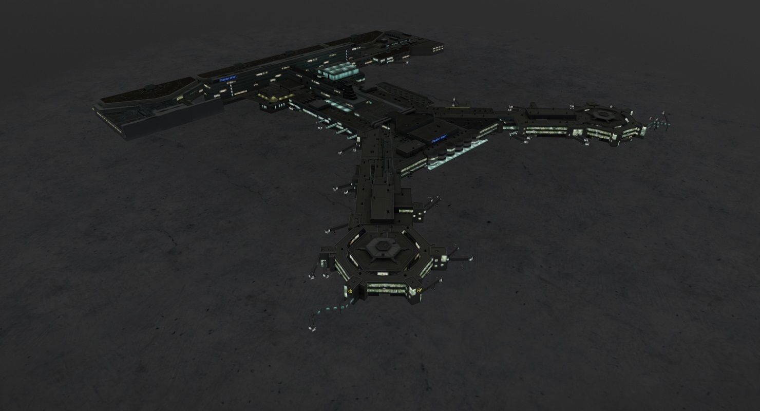 EDDF Terminal 1B Low-poly 3D model_14