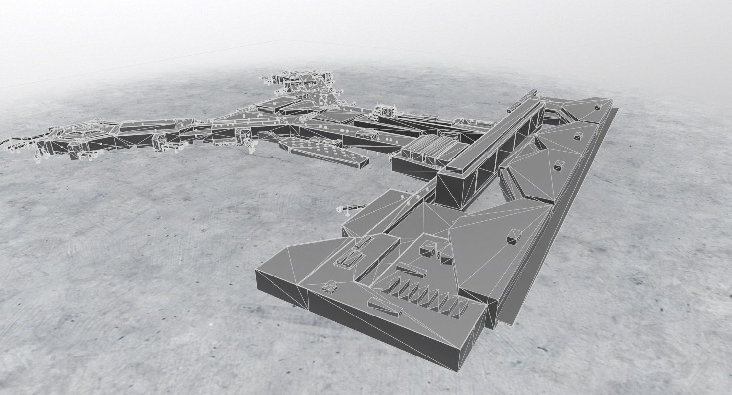 EDDF Terminal 1B Low-poly 3D model_21