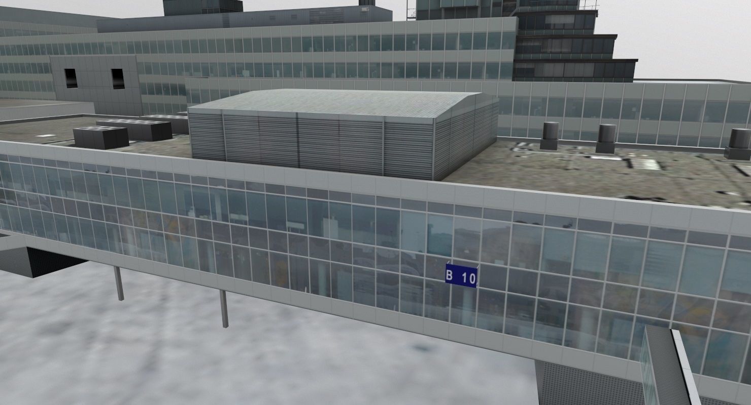 EDDF Terminal 1B Low-poly 3D model_12