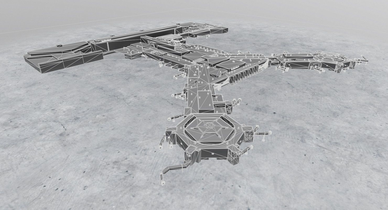 EDDF Terminal 1B Low-poly 3D model_19