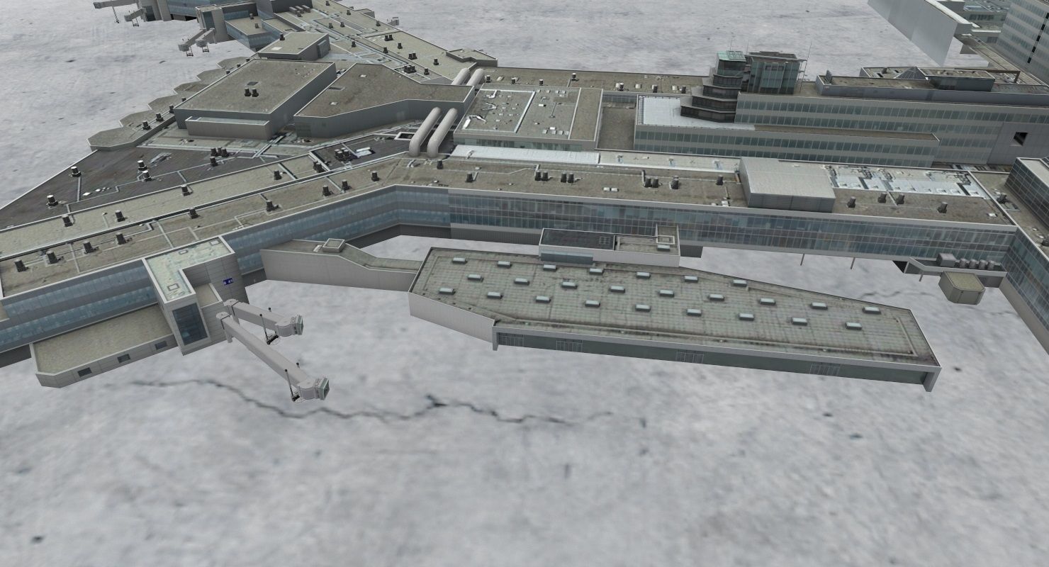 EDDF Terminal 1B Low-poly 3D model_5