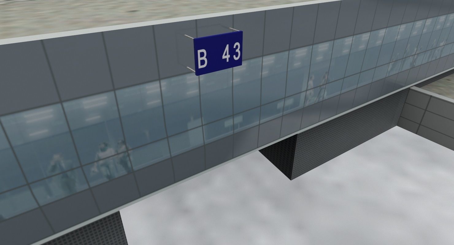 EDDF Terminal 1B Low-poly 3D model_13