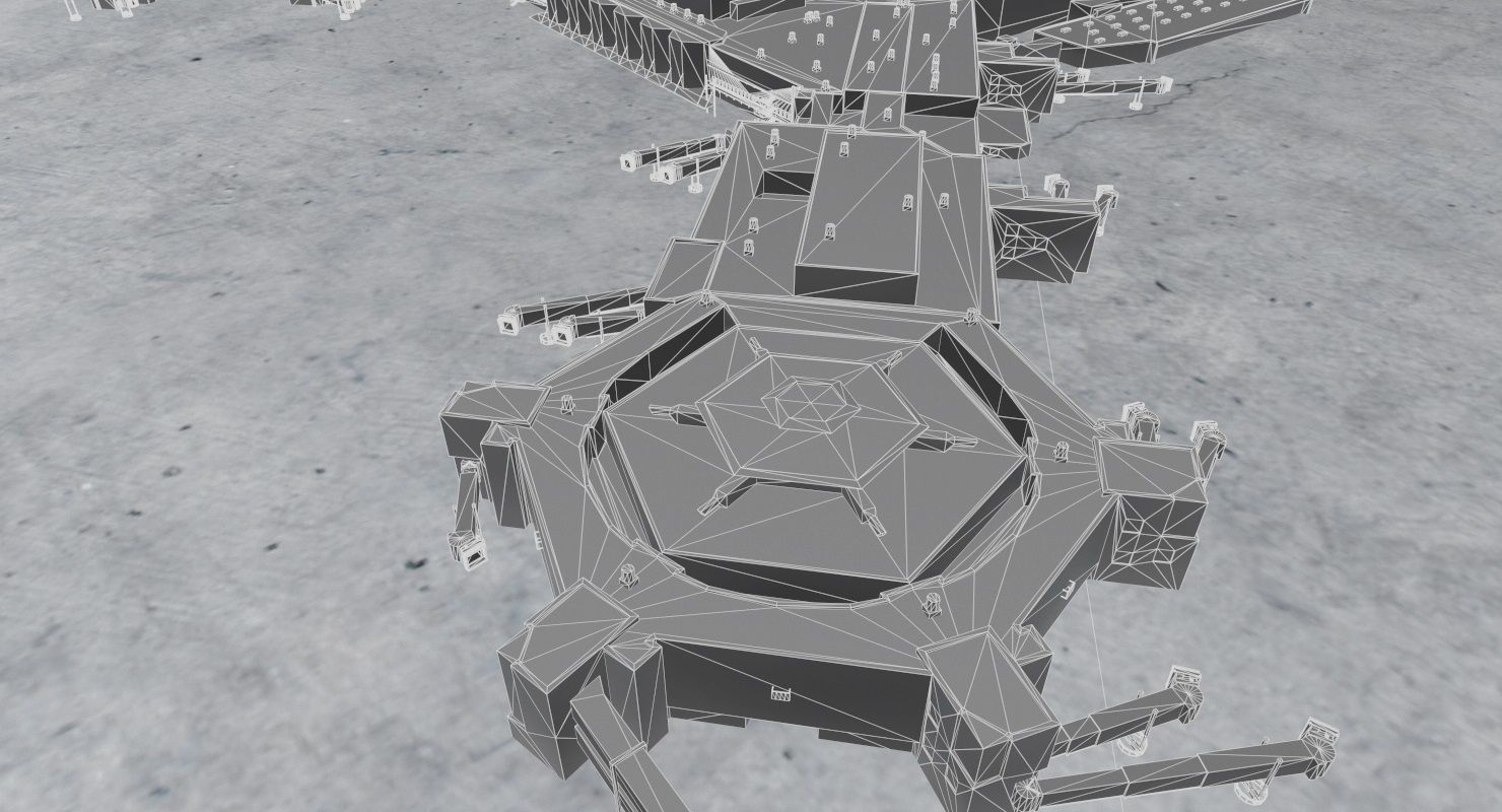 EDDF Terminal 1B Low-poly 3D model_23