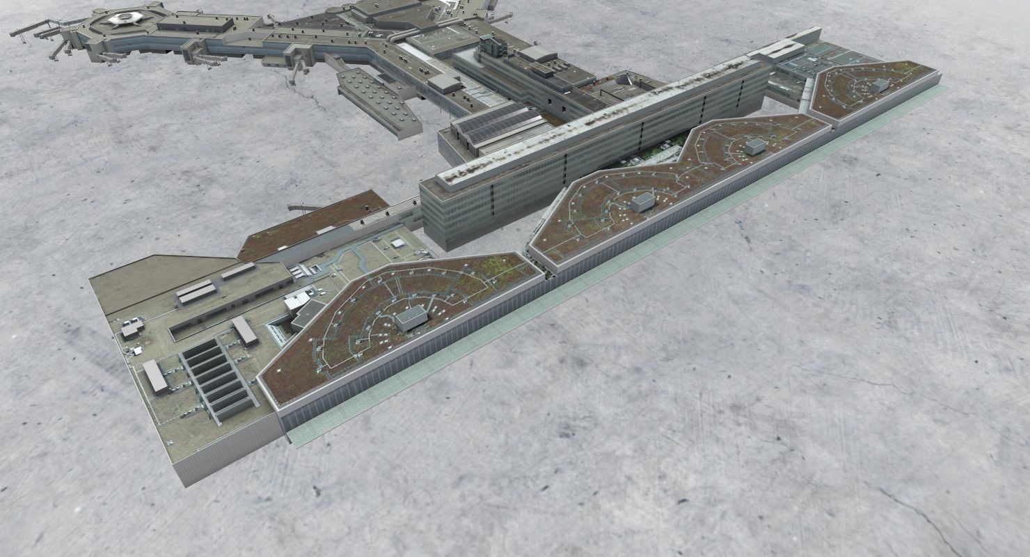 EDDF Terminal 1B Low-poly 3D model_7