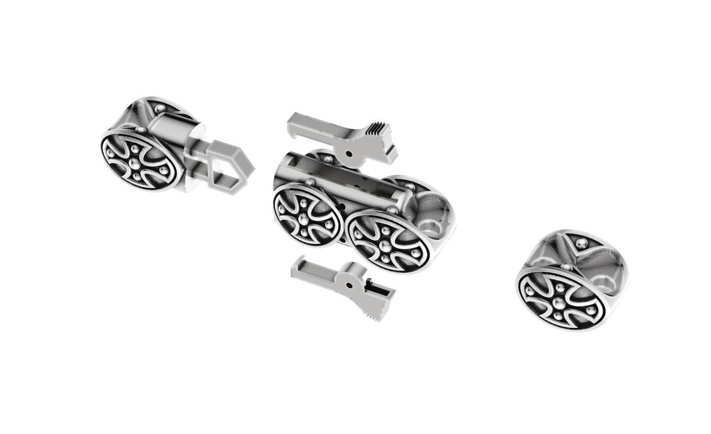 Bracelet with cross chain of any length 327 3D print model_11