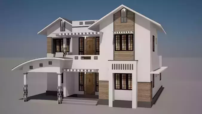 free house home architexure exterior Free 3D model