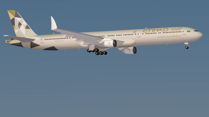 Etihad boeing 777 - 9X New 3D model