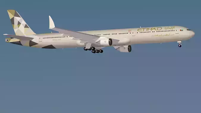 Etihad boeing 777 - 9X New 3D model