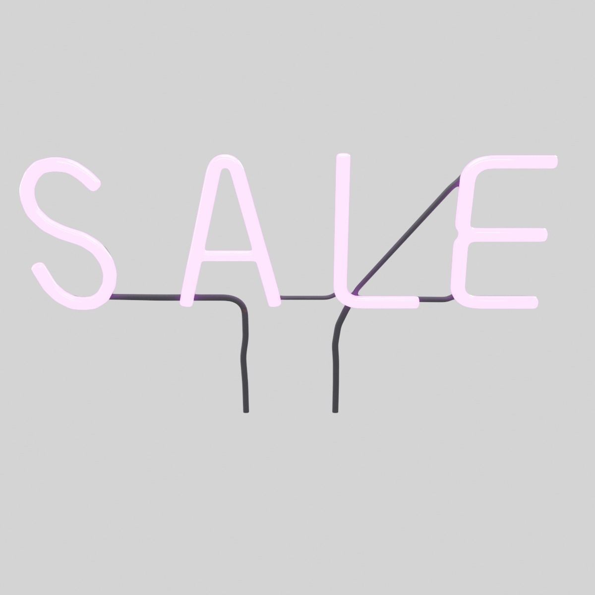  Purple Wall Neon Sign Low-poly 3D model_11