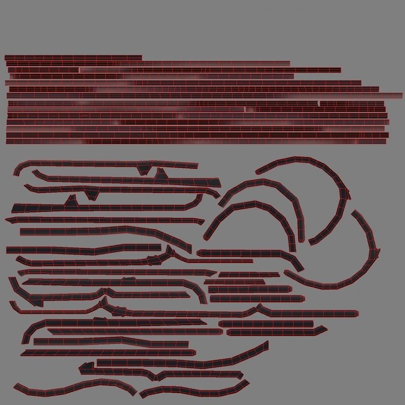  Purple Wall Neon Sign Low-poly 3D model_10