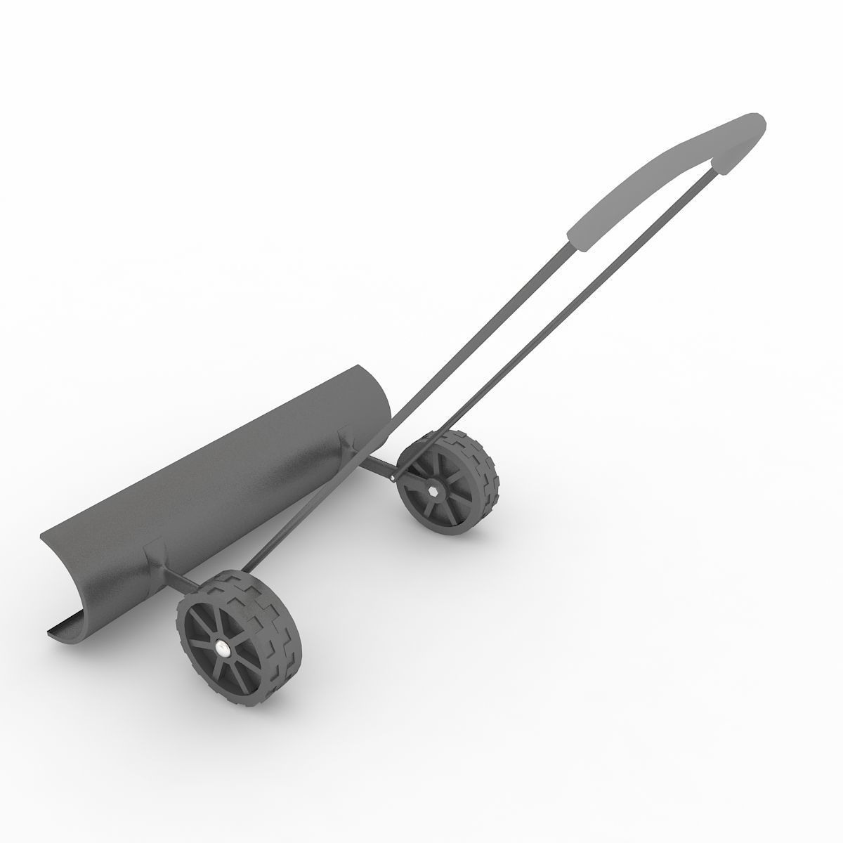 Snow Shovel On Wheels 3D model_2