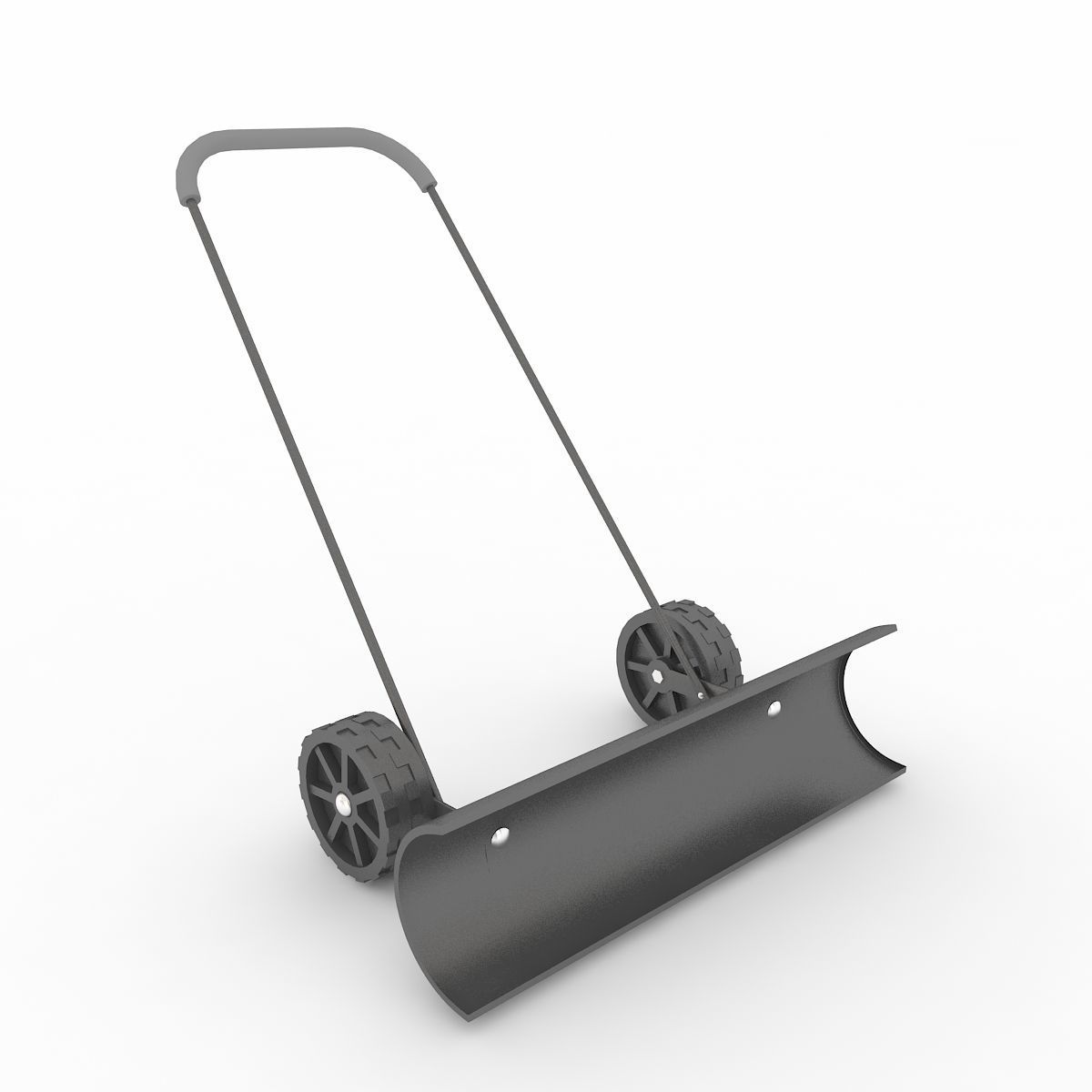 Snow Shovel On Wheels 3D model_1
