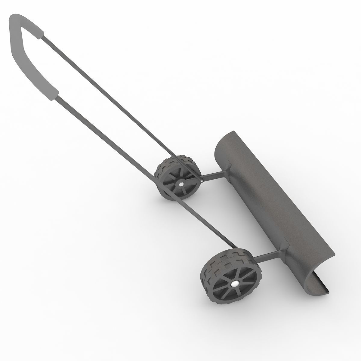 Snow Shovel On Wheels 3D model_3